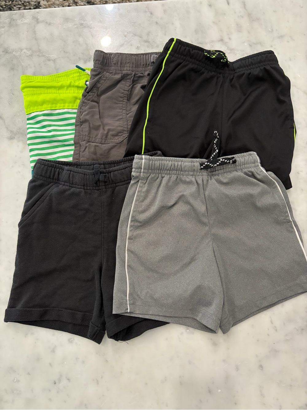 Men's Black and Gray Athletic Shorts - Unbranded